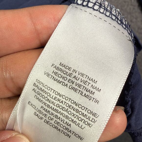 Polo Ralph Lauren Jersey Hooded T-Shirt Mens M Blue Red Long Sleeve Lightweight - Picture 5 of 9